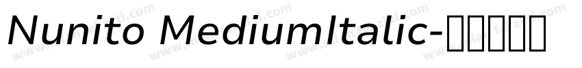 Nunito MediumItalic字体转换